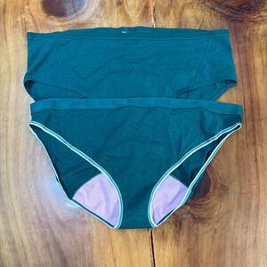 NEW Aisle Underwear PantiesOrganic Cotton Lot Of 2 Period Brief C4-24